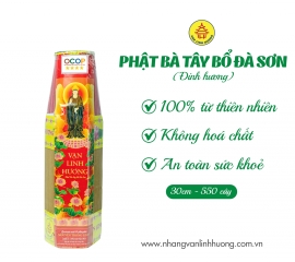 Nhang Vạn Linh Hương Phật Bà Tây Bổ Đà Sơn lục giác trung 3 tấc