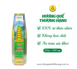 Nhang Vạn Linh Hương quế thượng hạng lục giác trung 3 tấc