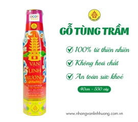 Nhang Vạn Linh Hương gỗ tùng trầm lục giác trung 4 tấc